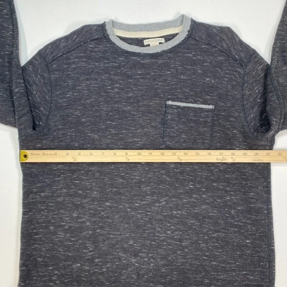 Carbon 2 Cobalt Mens Charcoal Heathered Thermal Knit‎ Long Sleeve Shirt Size M